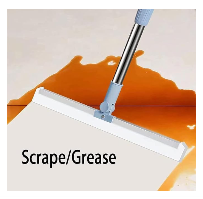 Soft Rubber Blade Floor and Window Glass Cleaning Wiper with Telescopic Handle