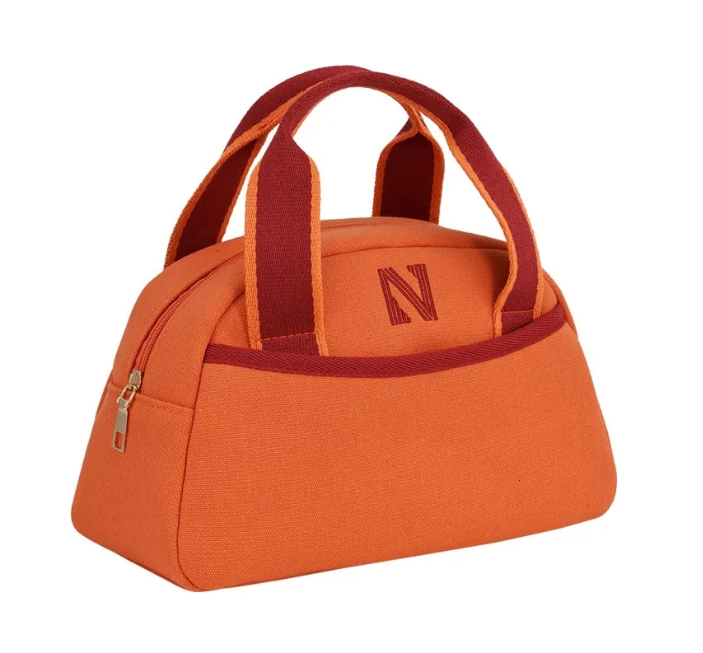 Canvas Makeup Bag with Partitioned Storage