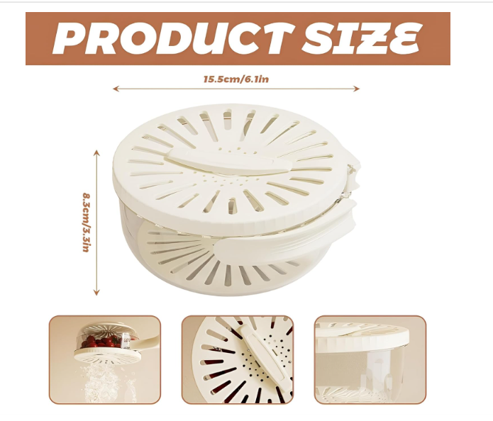 Multifunctional Fruit and Vegetable Washing Bowl, Draining Bowl Mixing Bowl with Colander