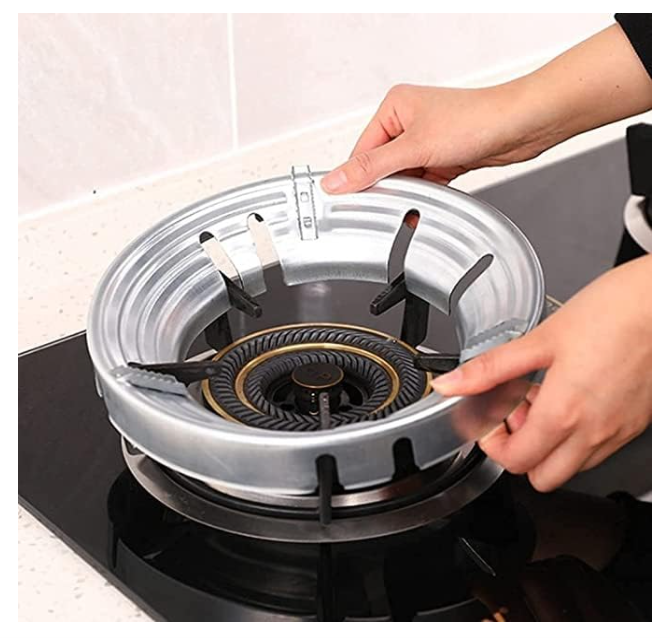 Gas Stove Burner Wok Stand Support, Gas Stove Burner Cover, Wind Shield Energy Saver, Heat Diffuser For Cooktop Range