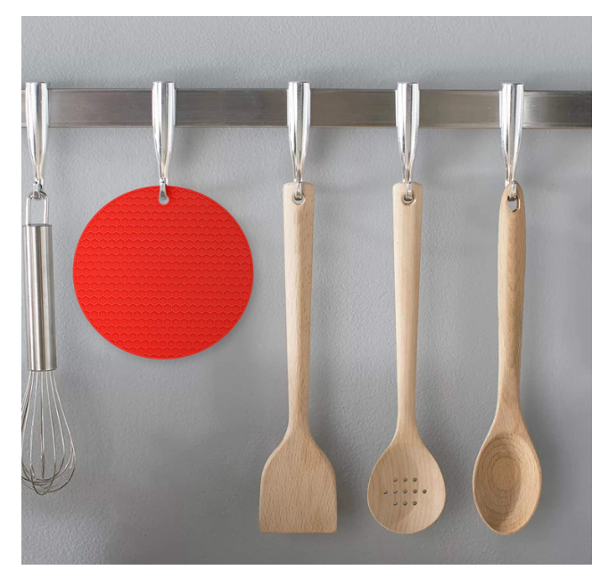 Mat for Hot Pots and Pans Food-Safe Heat-Resistant and Eco-Friendly Silica Gel Anti Hot Heat Resistant Round Pot Holder Disc Pads(Multicolor) (4)
