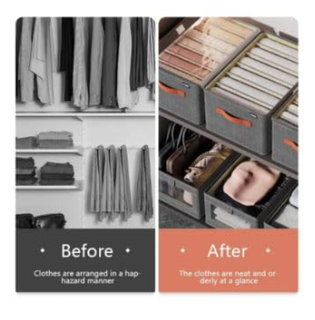 Foldable Dust-Proof Clothing Storage Box For Home With Steel Frame & Multi-Layer Design For Clothes, Pants, And Can Be Stacked