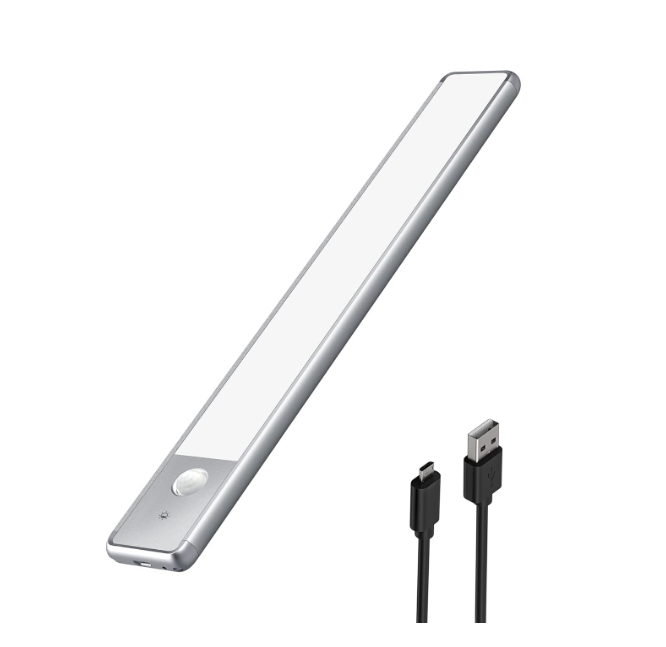 Rechargeable Motion Sensor Under Cabinet Light for Kitchen, Wardrobe, Stairs, Bedroom, Hallway