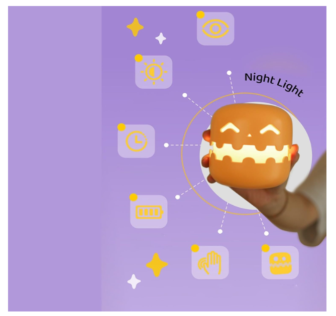 Halloween Pumpkin Night Lights with Smiling Face