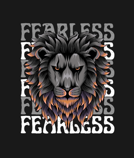 Fearless Lion - Bold Strength Tee Oversized T-shirt