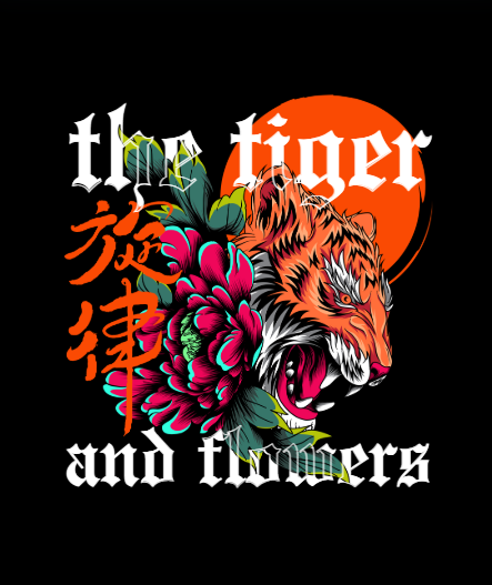 Roar in Bloom - Tiger & Flowers Oversized Tee