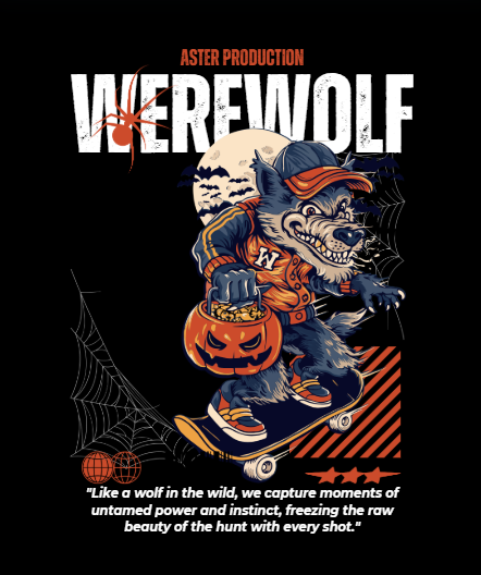Werewolf Skater - Night Hunt Oversized T-shirt