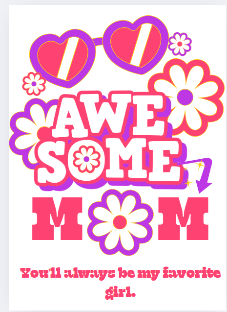 AWESOME MOM | Retro Floral Oversized Unisex Tee – Mother's Day Limited Edition by ASTER