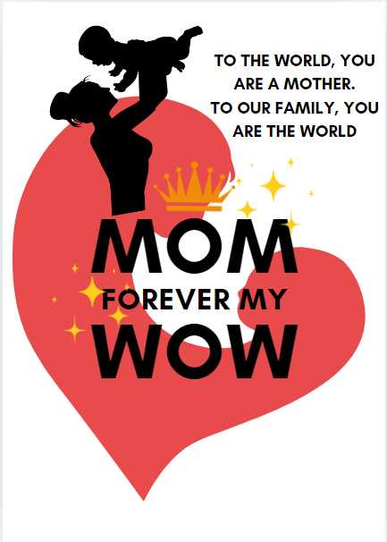 MOM FOREVER MY WOW | Oversized Mother’s Day Unisex Tee – ASTER Exclusive