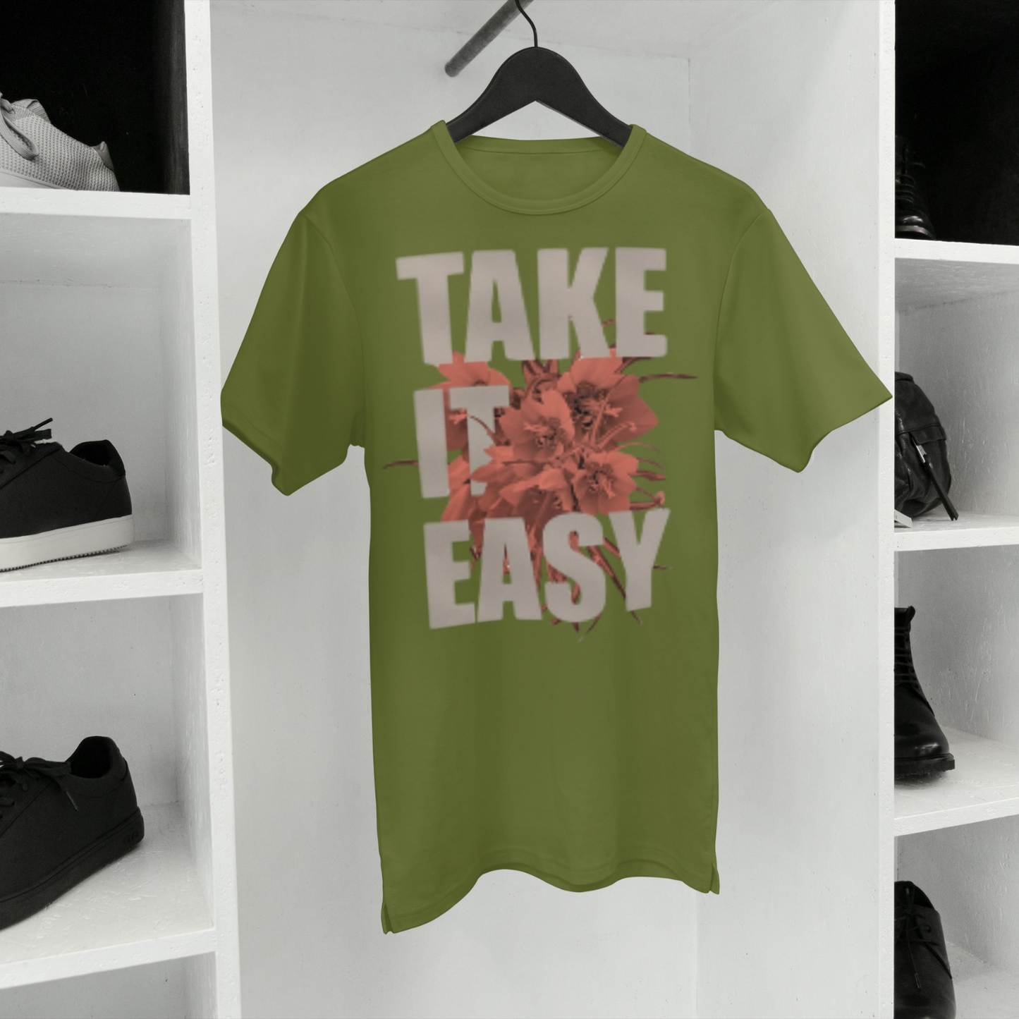 TAKE IT EASY Floral Graphic Tee – Unisex Vibe