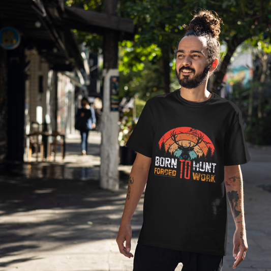 🔥 BORN TO HUNT Oversized Graphic Tee