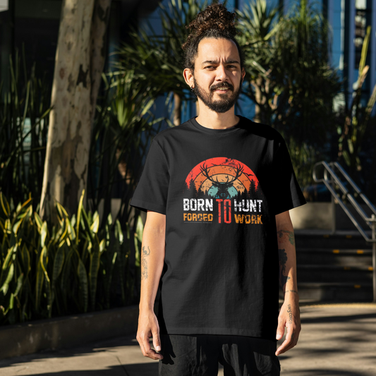 🔥 BORN TO HUNT Oversized Graphic Tee