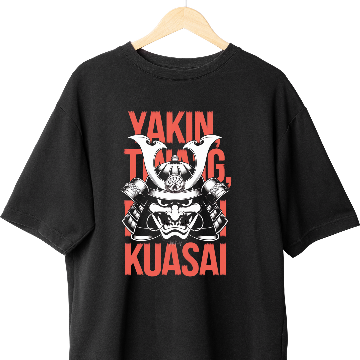 Samurai mask Printed T-Shirt - Regular Fit ( Both side print )