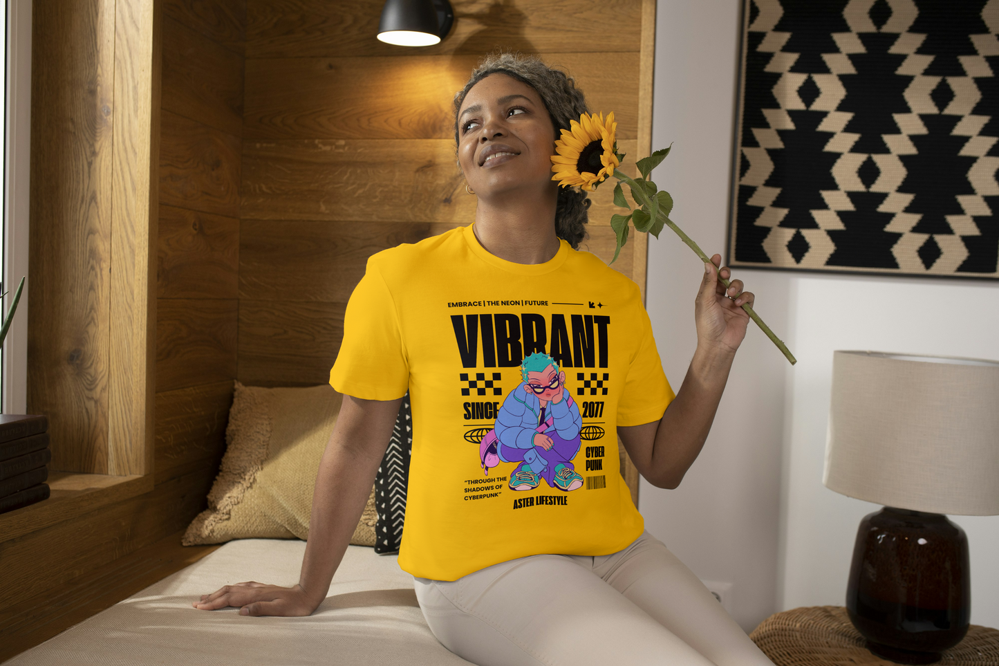 VIBRANT Cyberpunk Graphic Unisex T-Shirt by ASTER