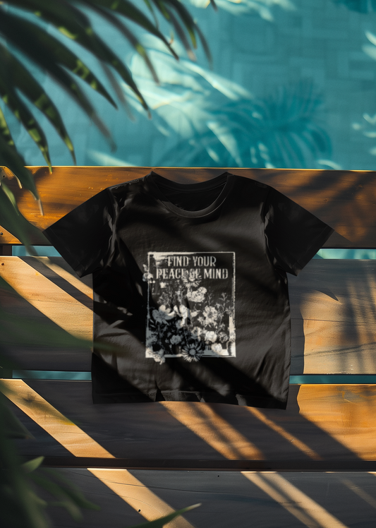 โPeace of Mindโ Premium Graphic Crop Tee โ ASTER Womenโs Edit
