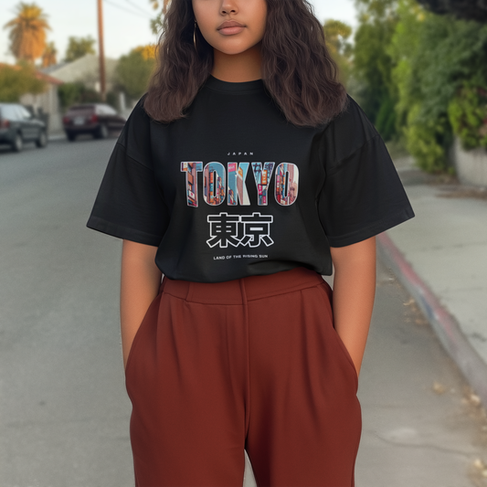 Tokyo Oversized Printed T-Shirt  โ Terry Cotton | ASTER STORE