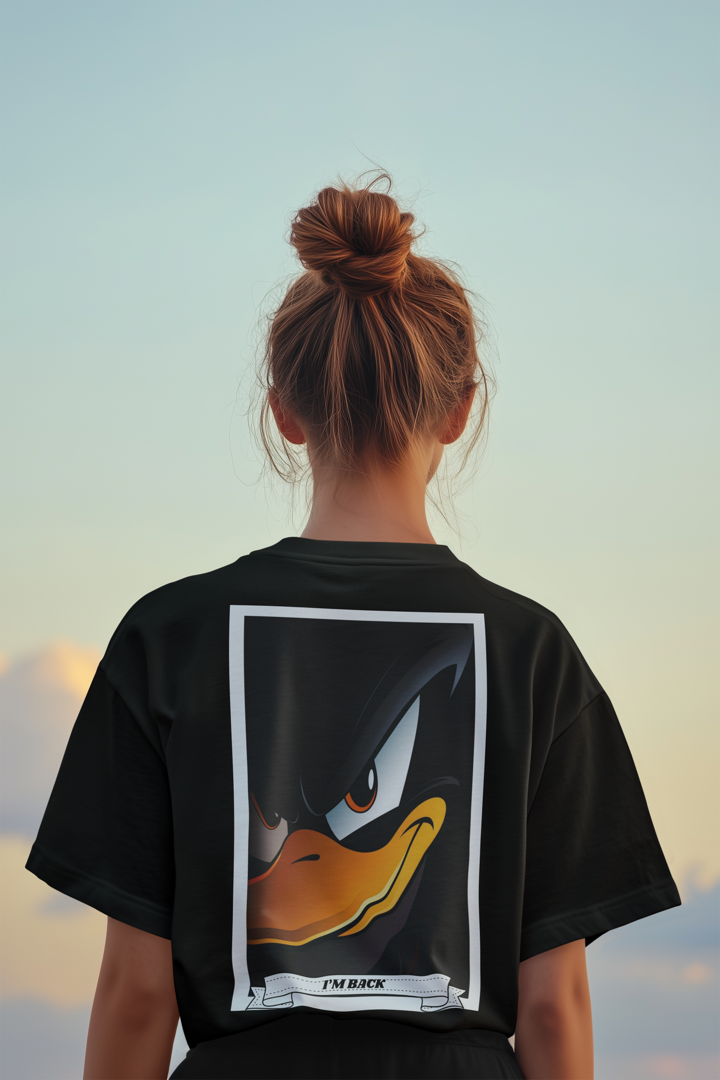 **"I’M BACK" Oversized Graphic Tee – ASTER Edition