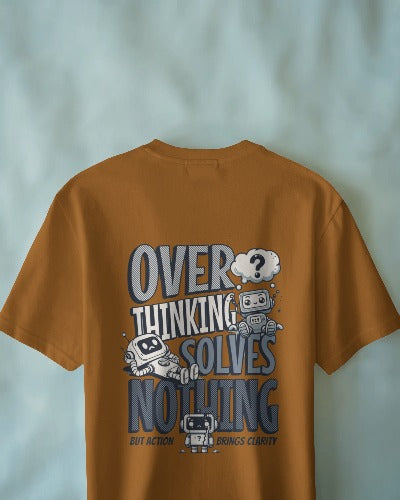 ASTER Oversized Terry French Tee – "Overthinking Solves Nothing" Edition