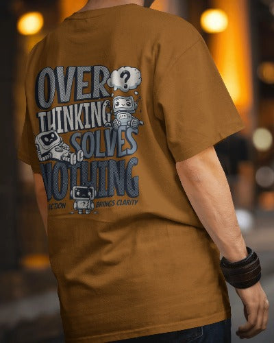 ASTER Oversized Terry French Tee – "Overthinking Solves Nothing" Edition