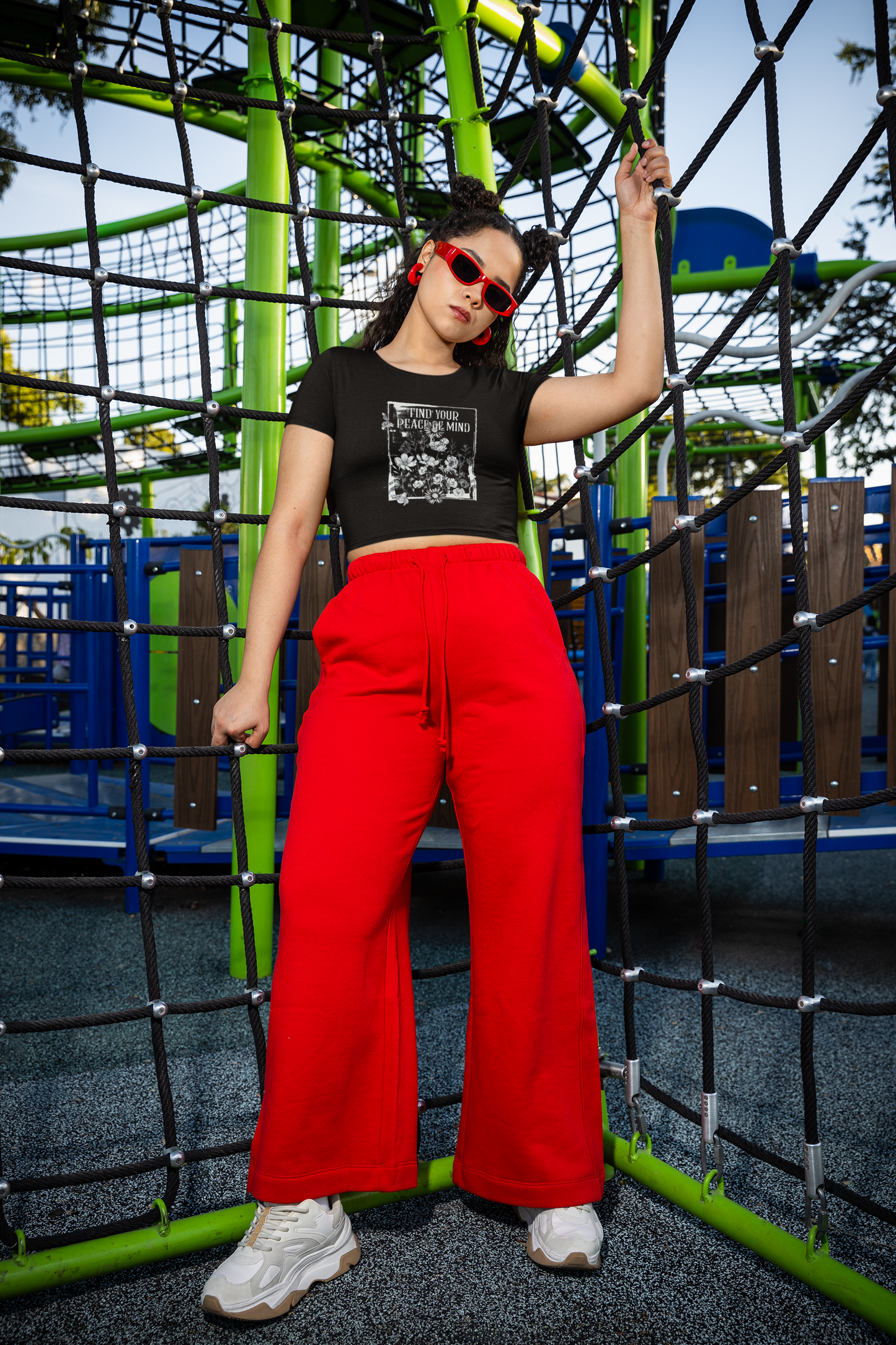 “Peace of Mind” Premium Graphic Crop Tee – ASTER Women’s Edit