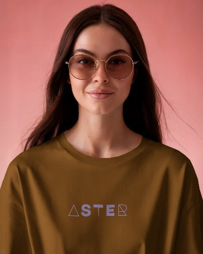 ASTER Oversized Terry French Tee – "Overthinking Solves Nothing" Edition