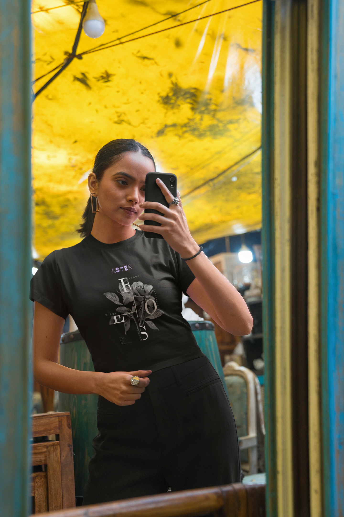 “Rose Reverie” Luxe Graphic Crop Top – ASTER STORE