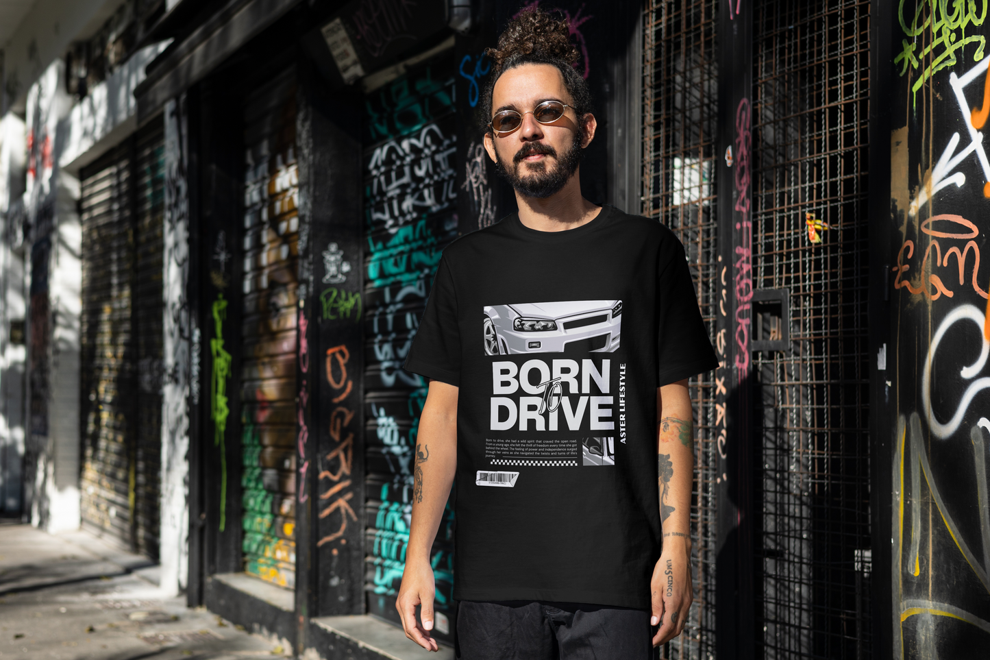 "Born to Drive Oversized Graphic Tee – Men's Edition by ASTER STORE"