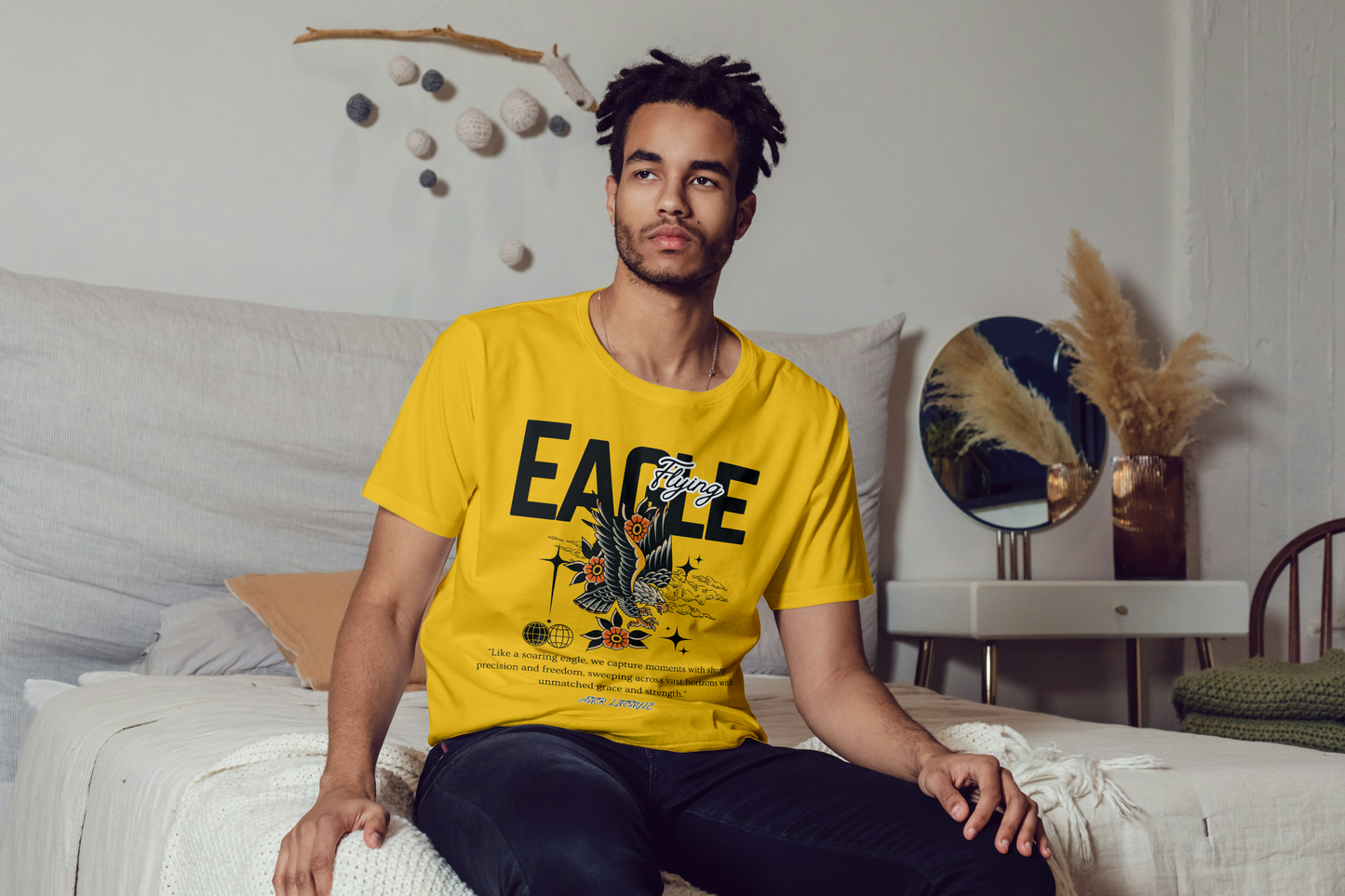 ASTER STORE Premium Unisex Oversized T-Shirt – “Flying Eagle” Summer Edition