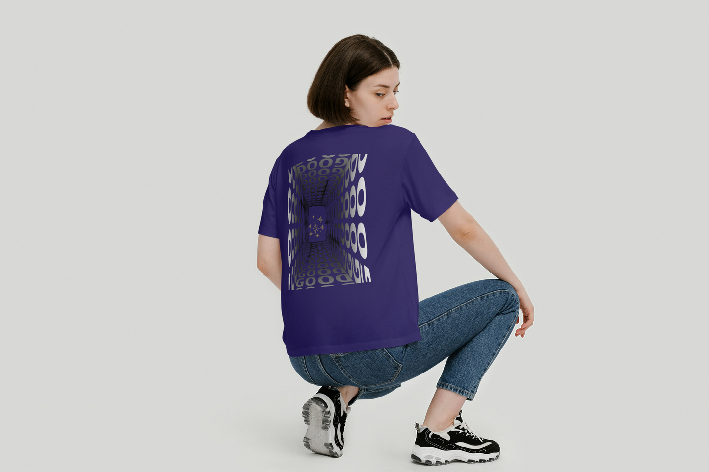 "TOO GOOD TO BE TRUE" Oversized Graphic Tee – Navy Edition by ASTER STORE