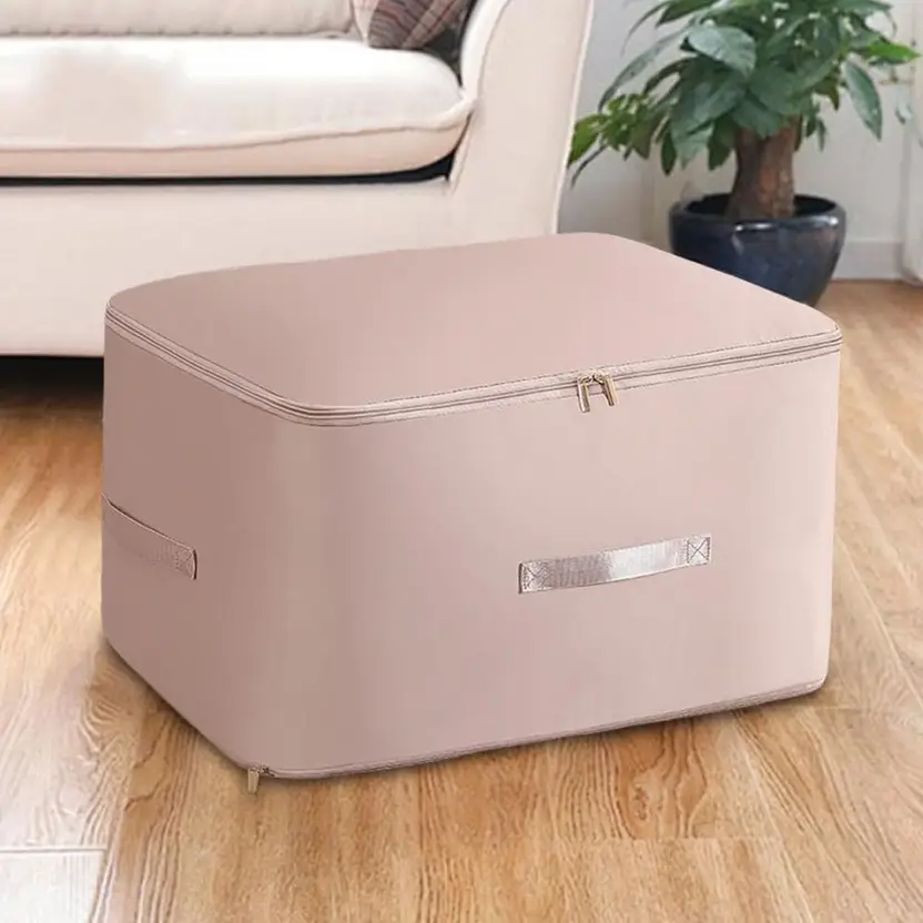 Luxula Space Saving Self Compression Organizer Portable Moving Cubes for Blanket Pillow  (Pink)