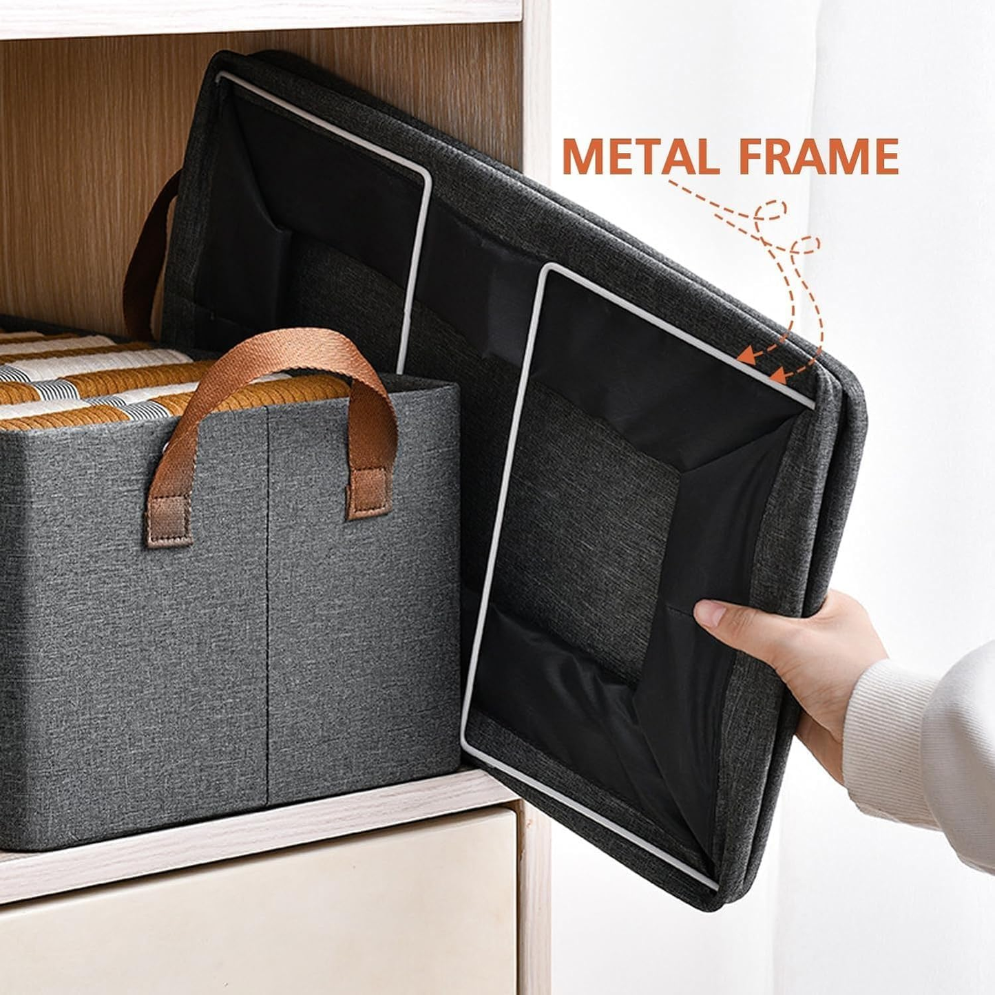 Shelf Organizer with Metal Frame (Pack of 1)