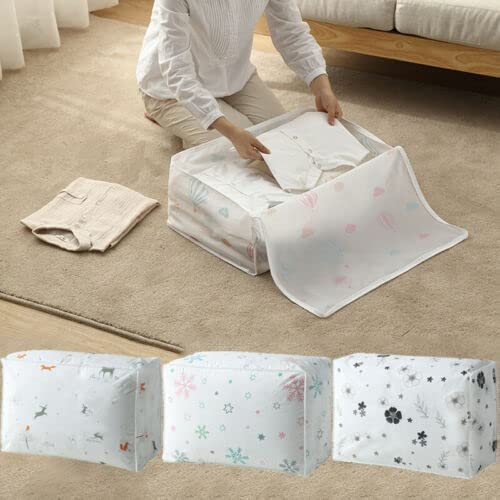 Blanket Storage bag Folding Organizer bag 3 PACK