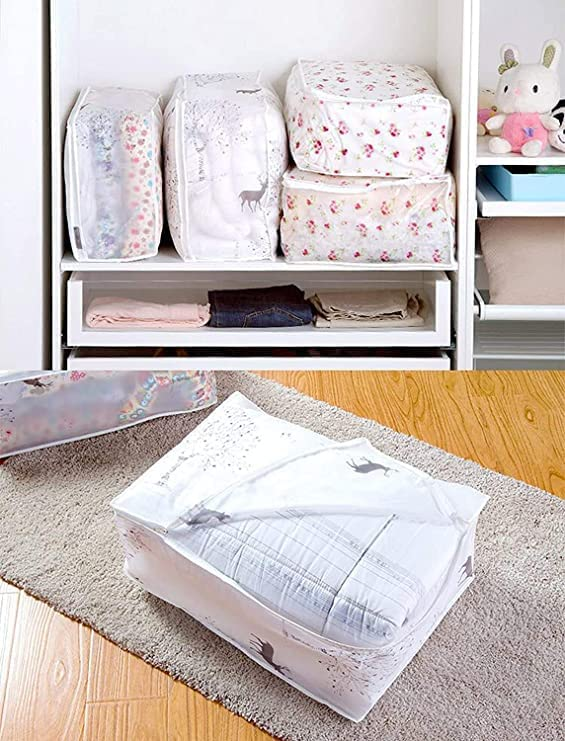 Blanket Storage bag Folding Organizer bag 3 PACK