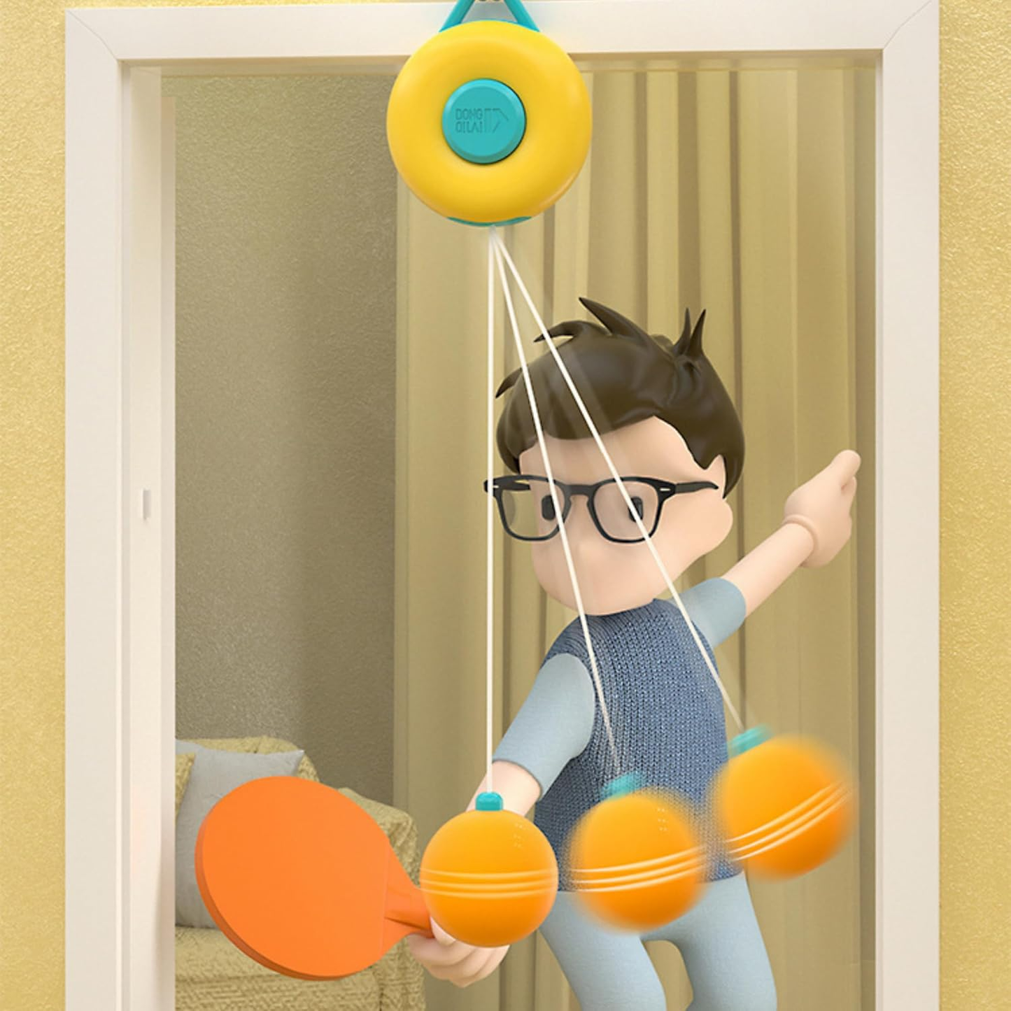 Table Tennis Trainer Indoor for Kids 5+y (Round)