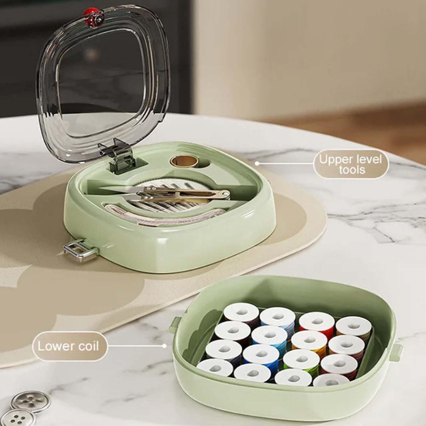 New Portable Travel Home Small Magnetic Sewing Box