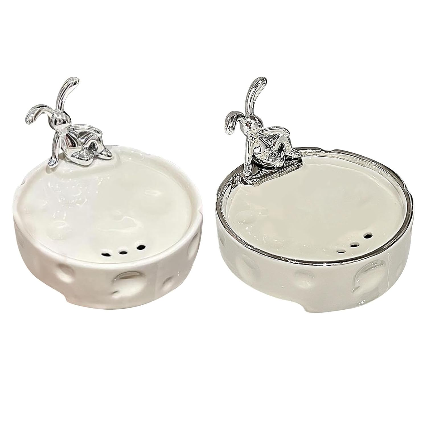 Soap Dish with Drainage Rabbit Decor Soap Saver for Shower Bath 1 Soap Dish