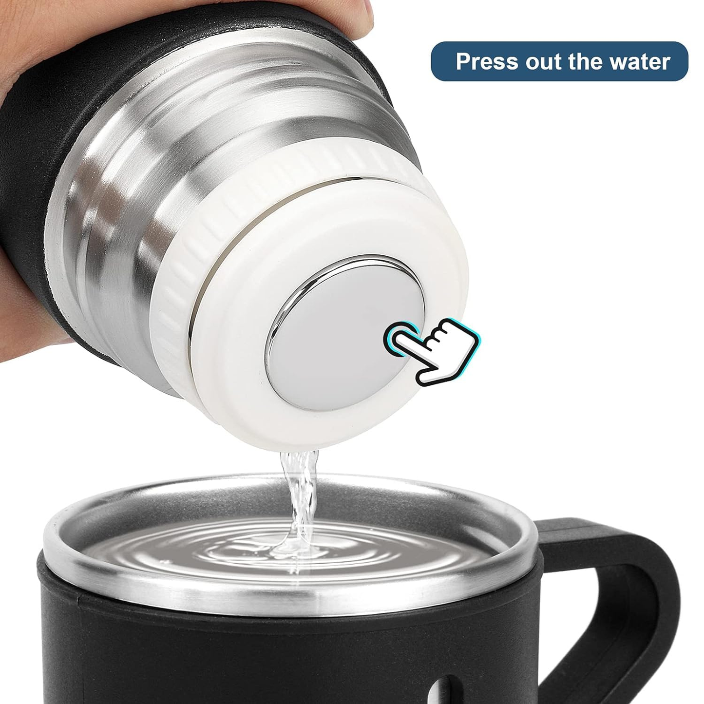 Gift Item Thermos Bottle Vacuum hot Flask with 2 Tea Coffee Cups Set