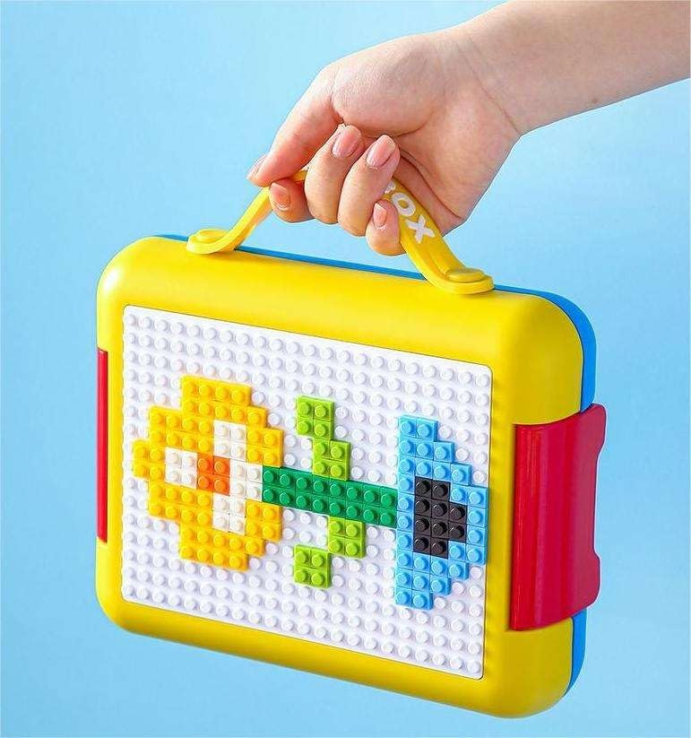 Building Block Lunch Box DIY (Red Blue)
