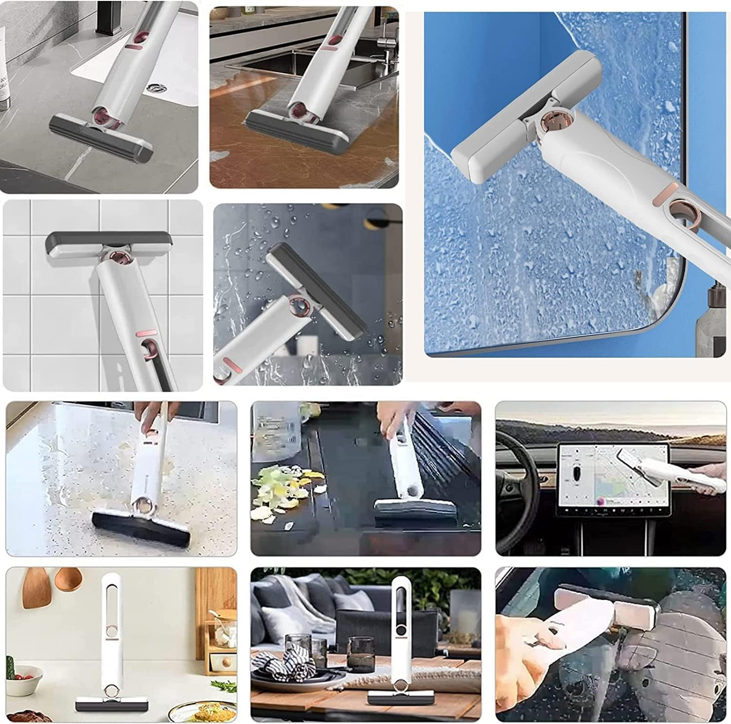 Portable Mini Mop Self Squeeze Absorbent Magic Wiper