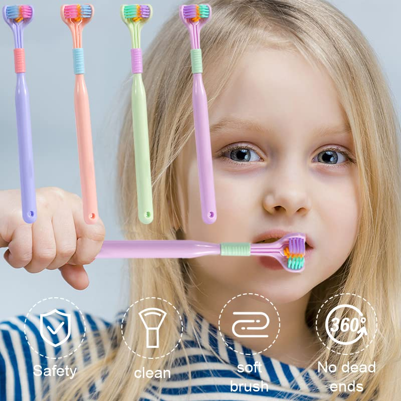 3-Sided Triple Angle Toothhugger Training Toothbrush – Ultra Soft, Multicolor