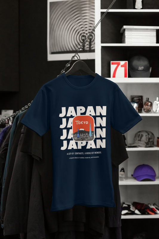 "Tokyo Skyline" Oversized Unisex Graphic Tee – Japan Edition