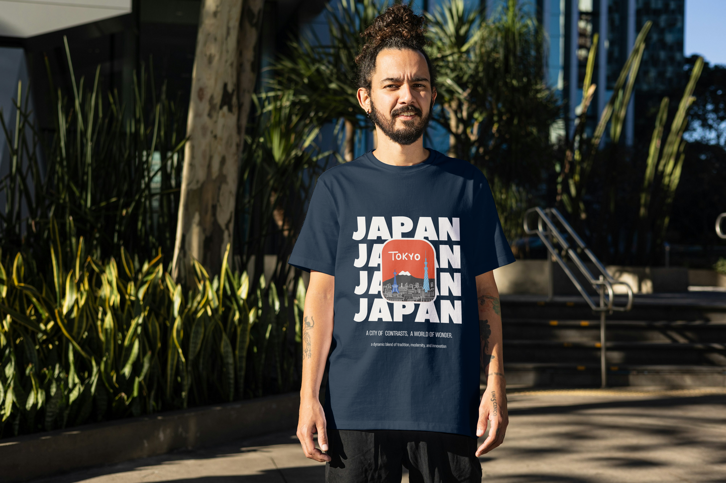 "Tokyo Skyline" Oversized Unisex Graphic Tee – Japan Edition