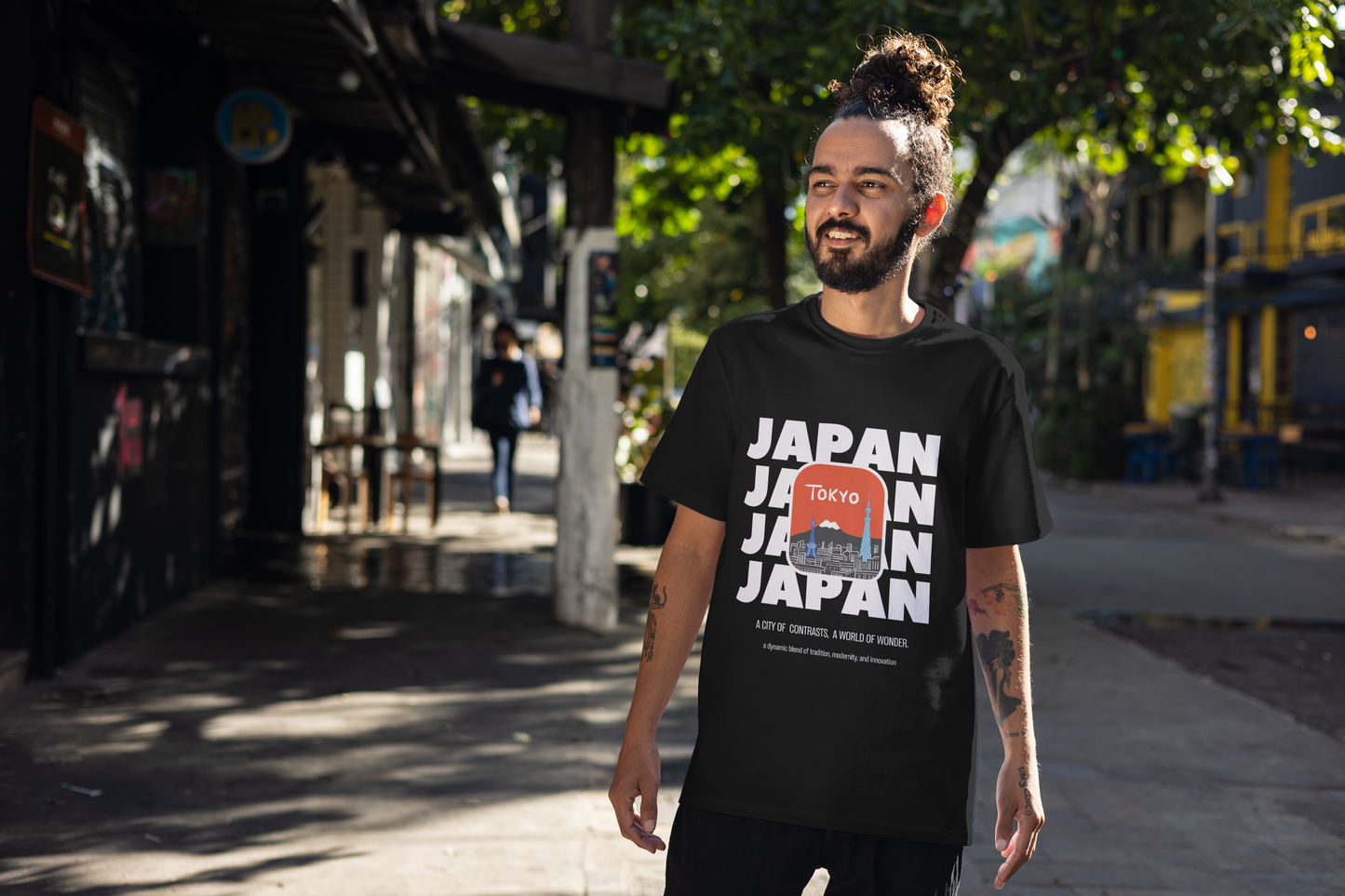 "Tokyo Skyline" Oversized Unisex Graphic Tee – Japan Edition