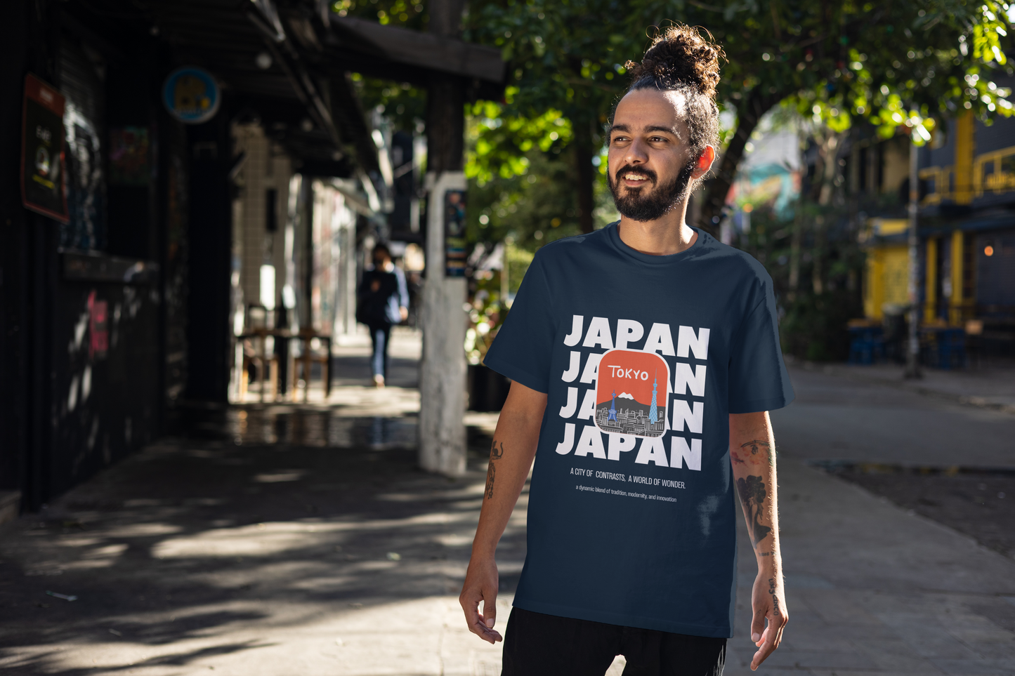 "Tokyo Skyline" Oversized Unisex Graphic Tee – Japan Edition