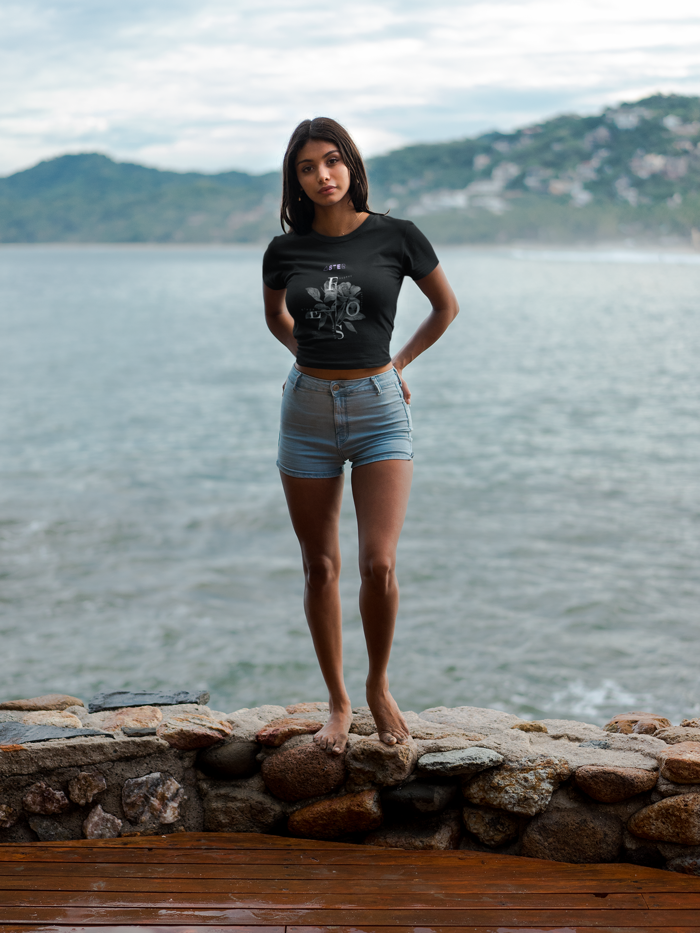 “Rose Reverie” Luxe Graphic Crop Top – ASTER STORE