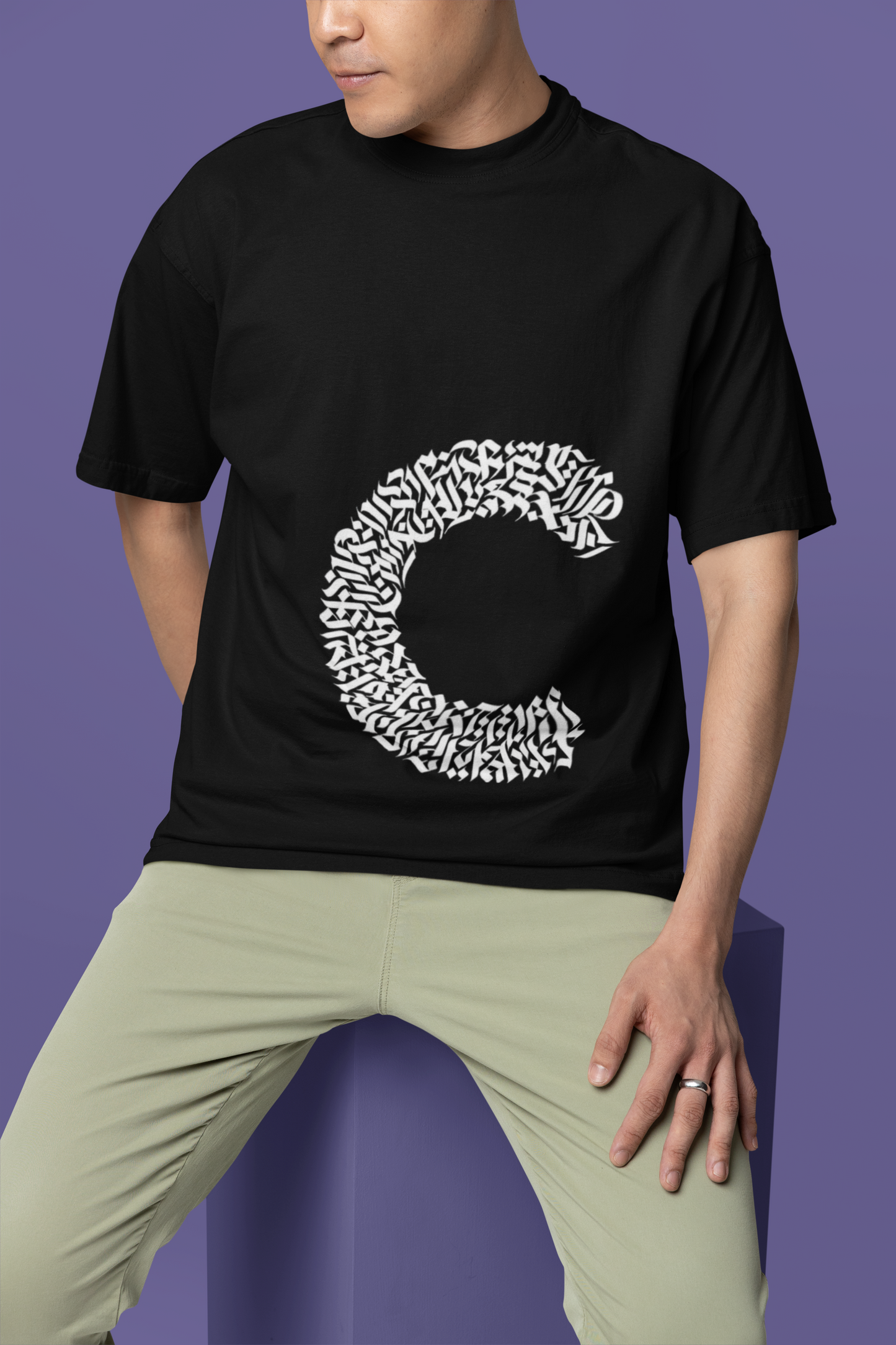 "Core Statement" Oversized Black Unisex Tee – ASTER Urban Series