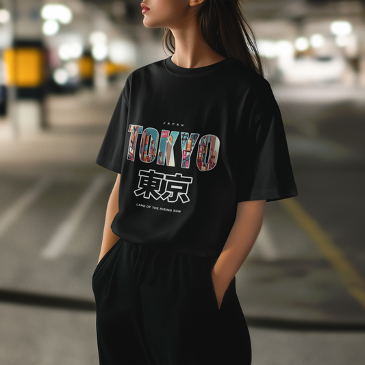 Tokyo Oversized Printed T-Shirt  โ Terry Cotton | ASTER STORE