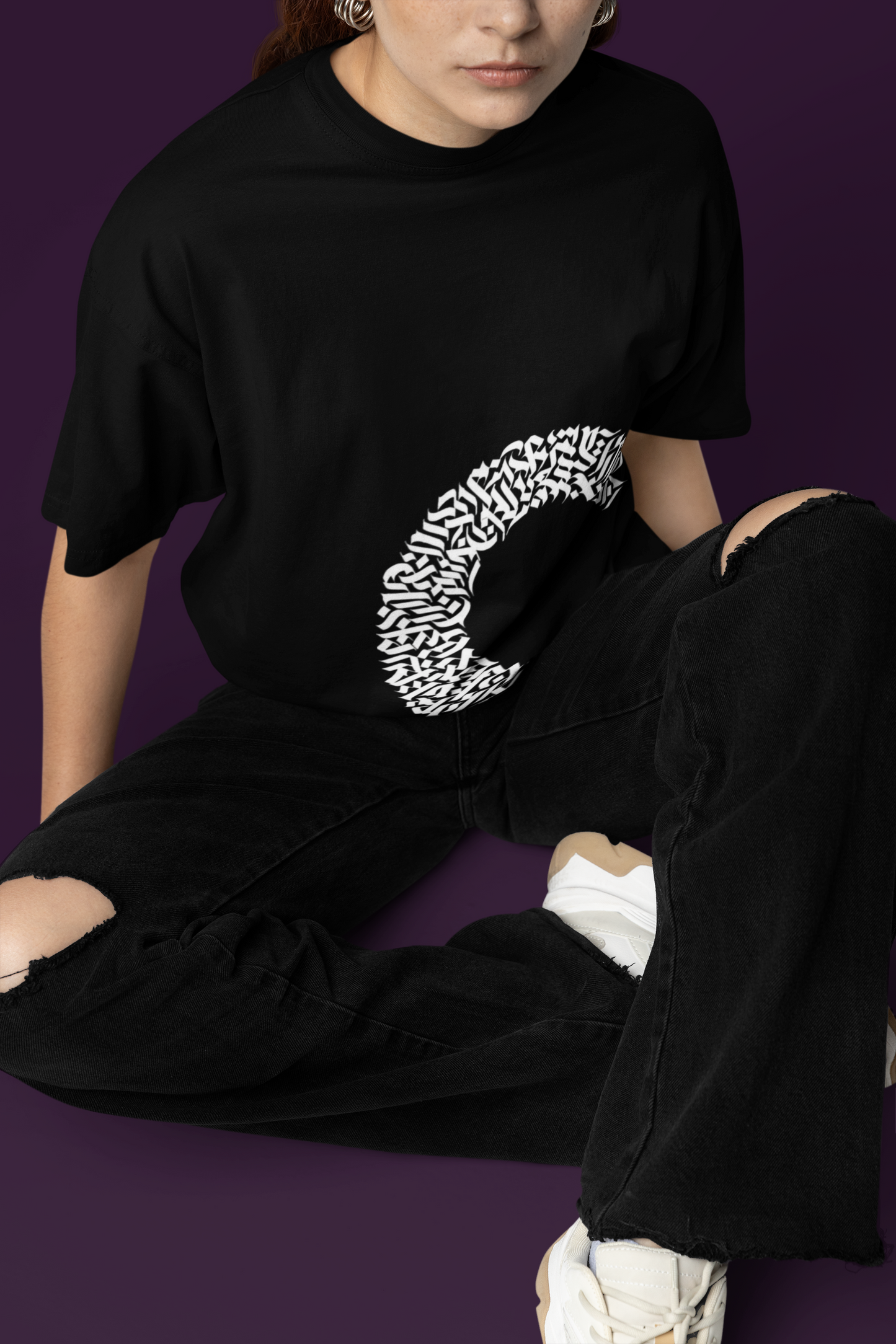 "Core Statement" Oversized Black Unisex Tee – ASTER Urban Series