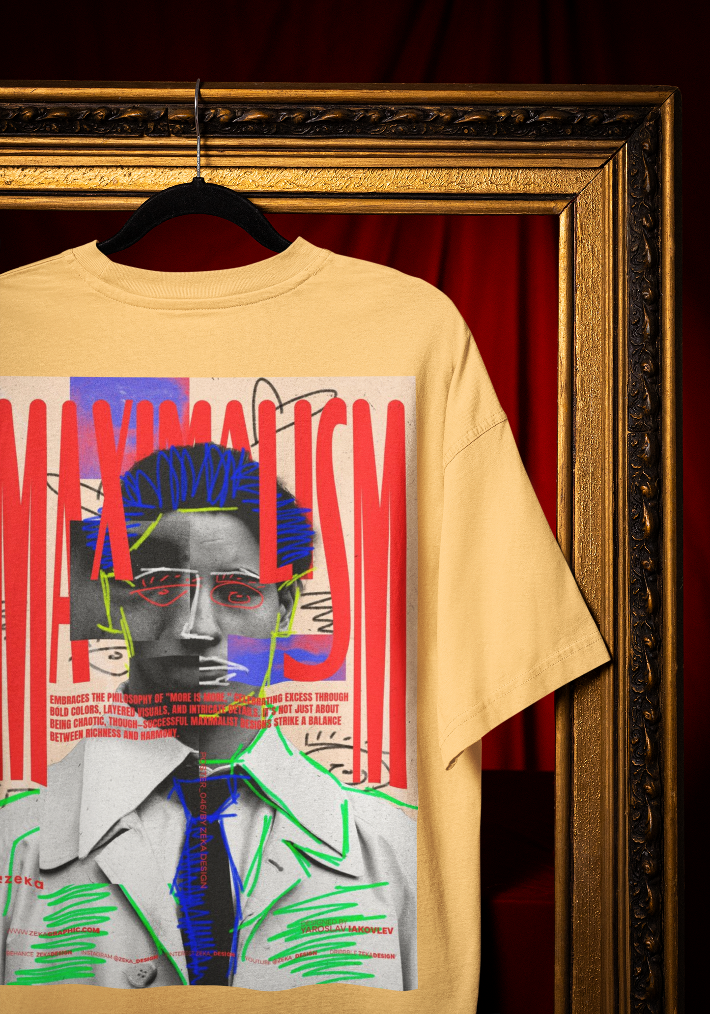Terry Oversized “MAXIMALISM” Back Print T-Shirt by ASTER STORE