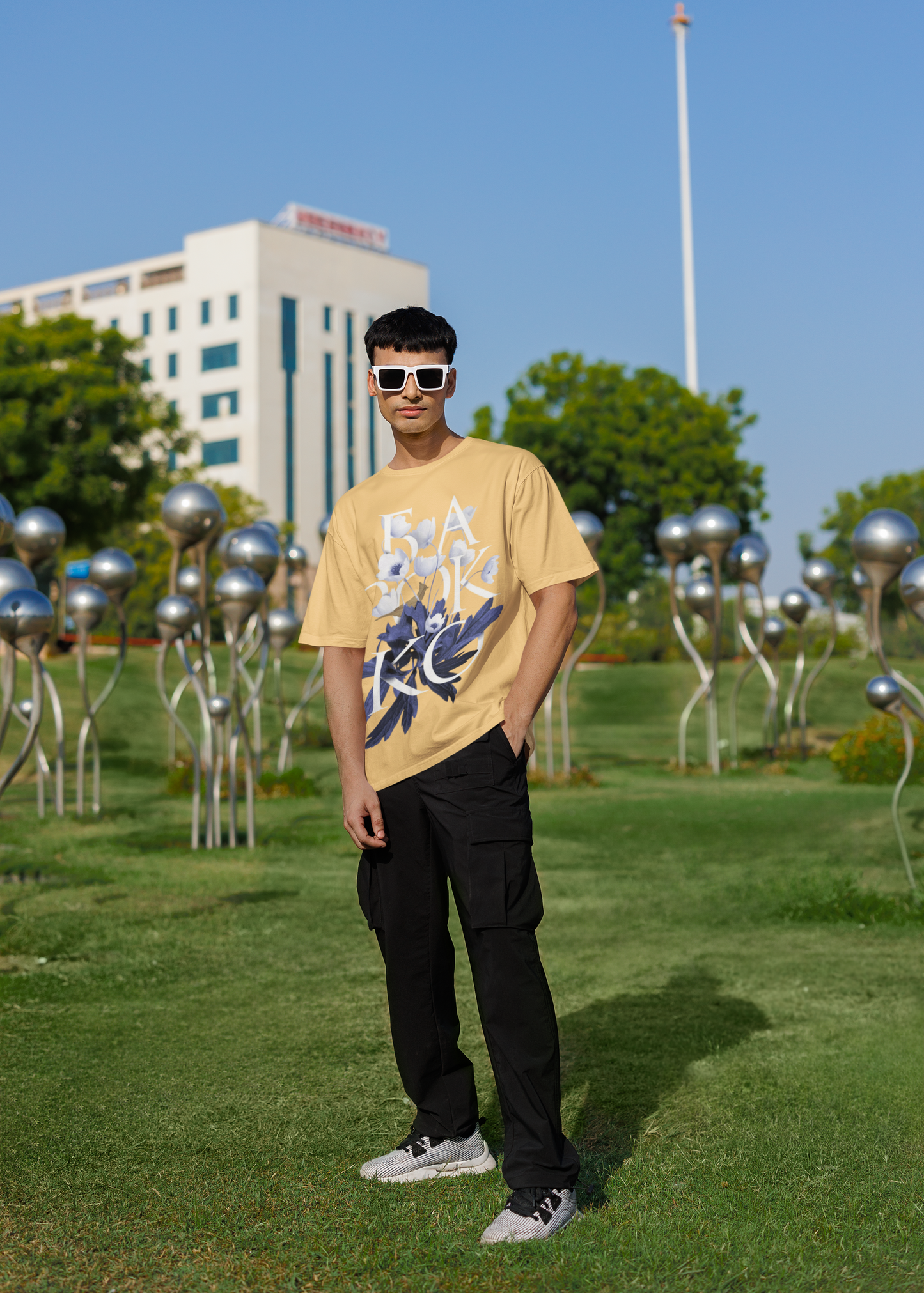 “Barokko Bloom” French Terry Oversized T-Shirt – Unisex Fit by ASTER STORE